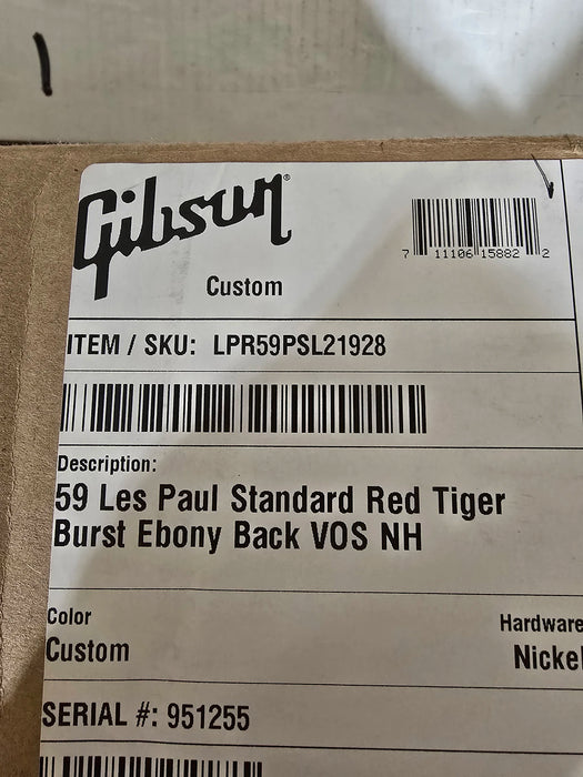 Gibson Custom Shop 1959 Les Paul Standard Reissue VOS - Red Tiger Burst