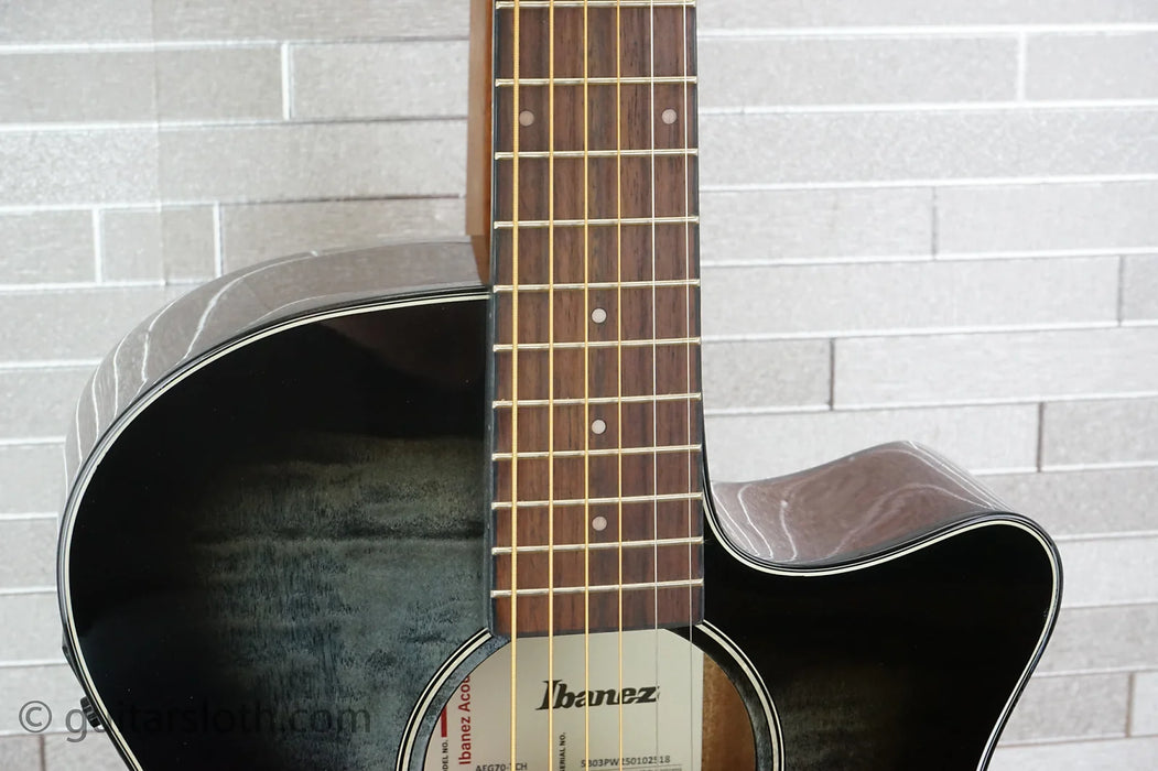 Ibanez AEG70-TCH Grand Concert - Transparent Charcoal Burst High Gloss
