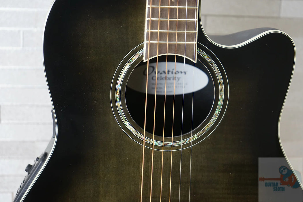 Ovation CS24P Celebrity Standard Plus - Trans Black Flame Maple