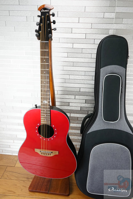 Ovation 1516 Ultra Series Mid-Depth Acoustic-Electric Guitar - Vampira Red