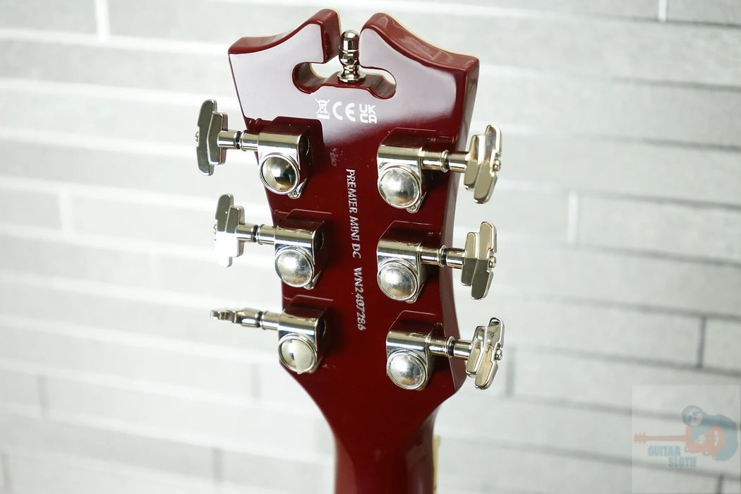 D'Angelico Premier Mini DC with Walnut Fretboard - Burnt Red