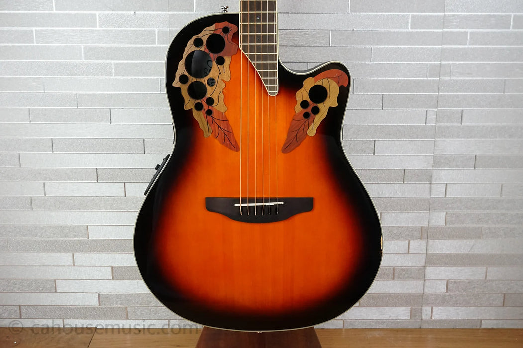 Ovation E-Acoustic Guitar Celebrity Elite CE48 Super Shallow Cutaway - Sunburst