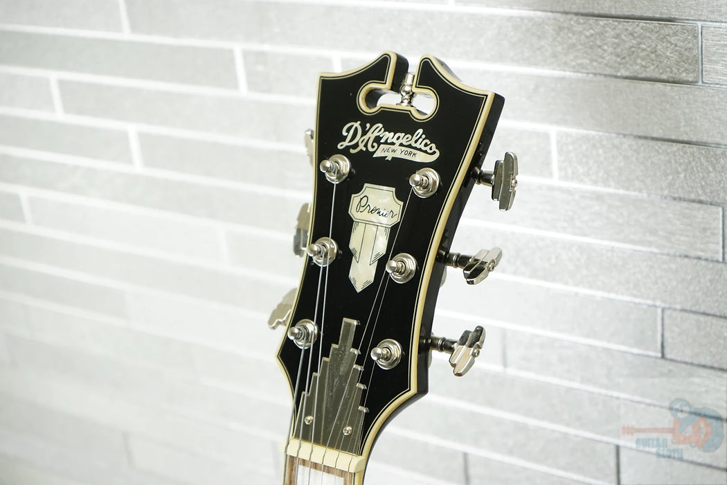 D'Angelico Premier DC Semi-Hollow Double Cutaway - Solid Black