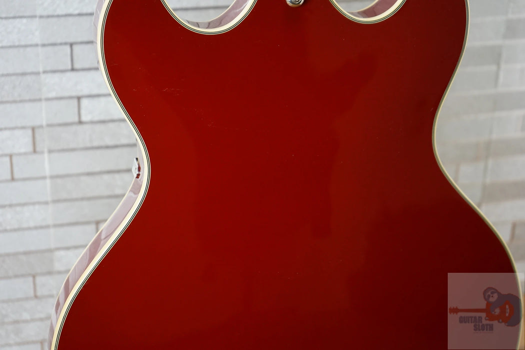 D'Angelico Premier DC Semi-Hollow Double Cutaway - Burnt Red