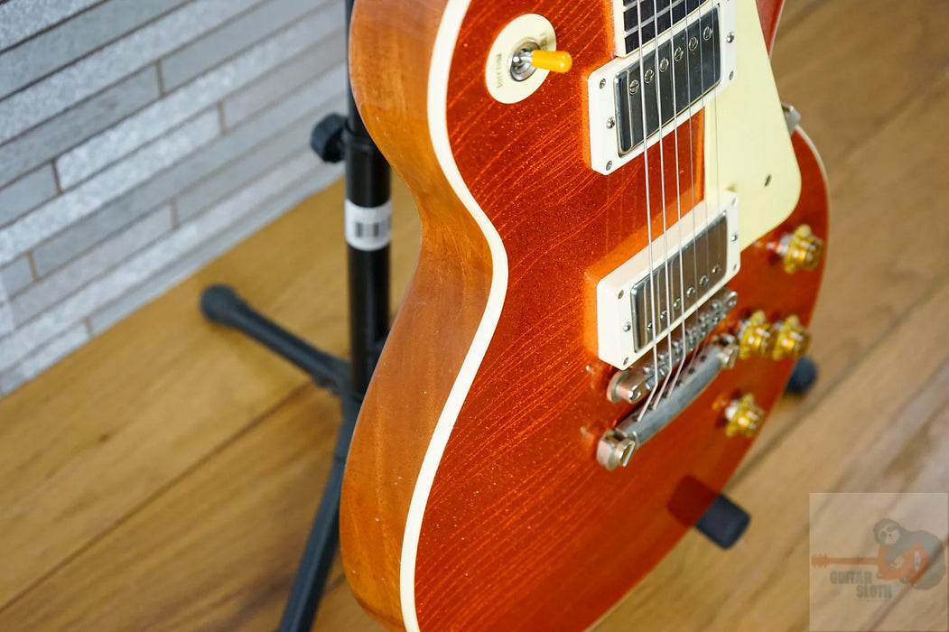Gibson Custom Shop Murphy Lab '57 Les Paul Custom Ultra Light Aged - Orange Sparkle