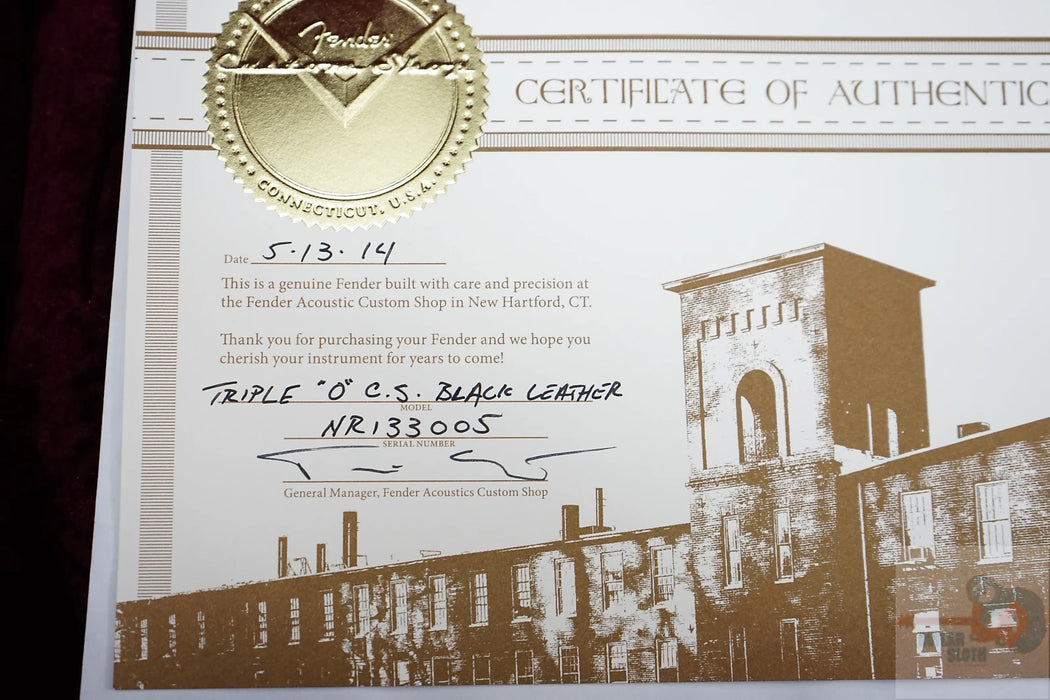 Fender Kangaroo and Alligator Leather Triple O Custom Shop Acoustic Guitar 2014 - Tony Murga Boots