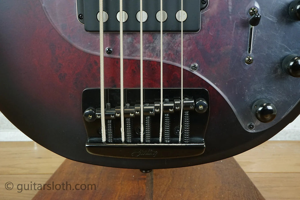 Sterling StingRay Ray35PB - Dark Scarlet Burst Satin