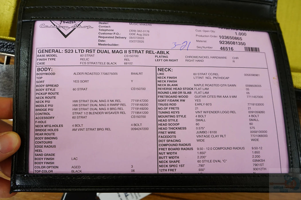 Fender Custom Shop 2025 LTD Roasted Dual-Mag II Stratocaster Relic - Aged Black