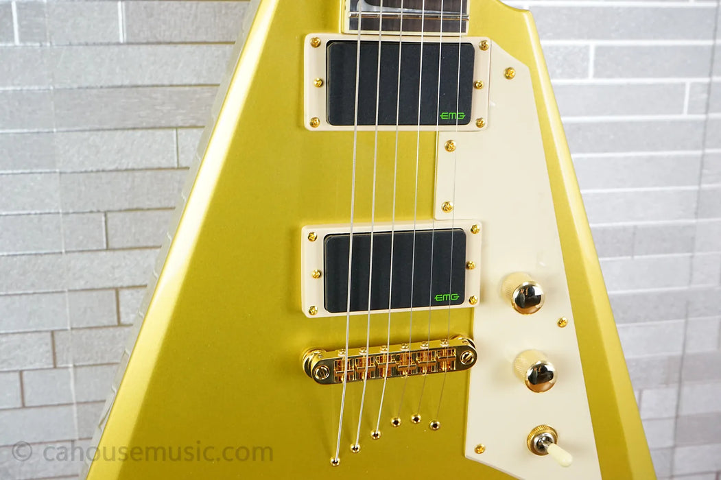 ESP LTD KH-V Kirk Hammett Signature - Metallic Gold