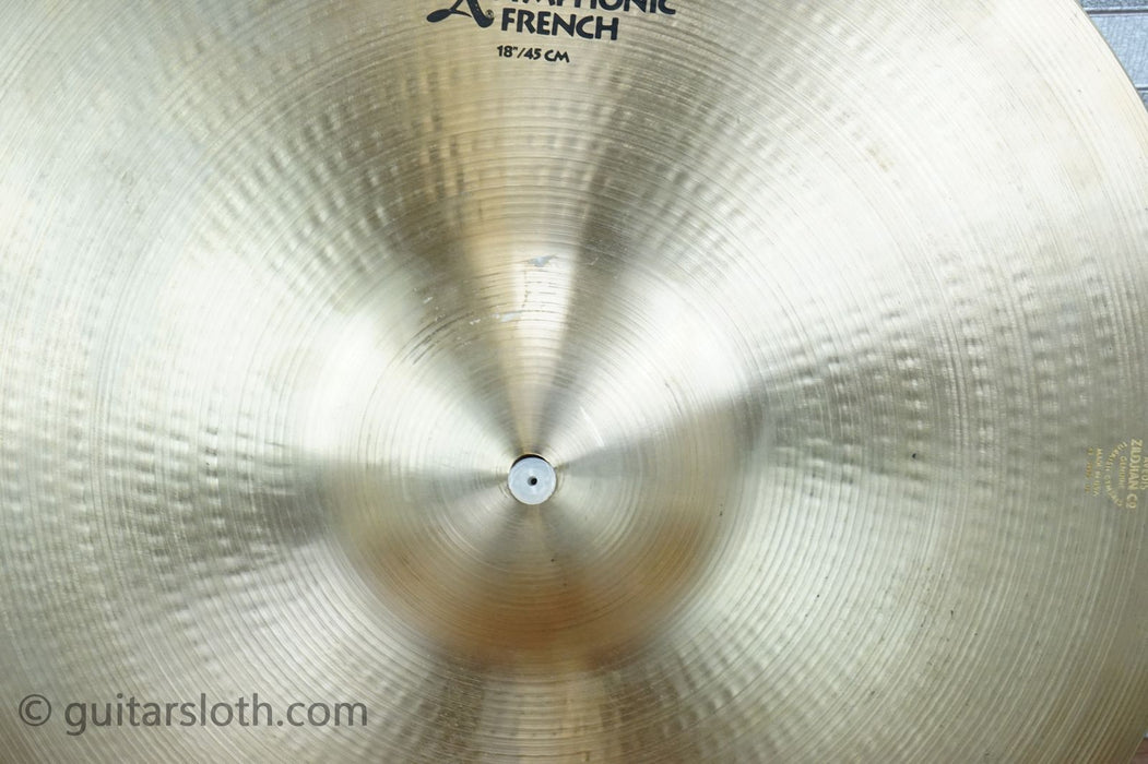 Zildjian 18" A Zildjian Symphonic French Hand Crash Cymbals (Pair)