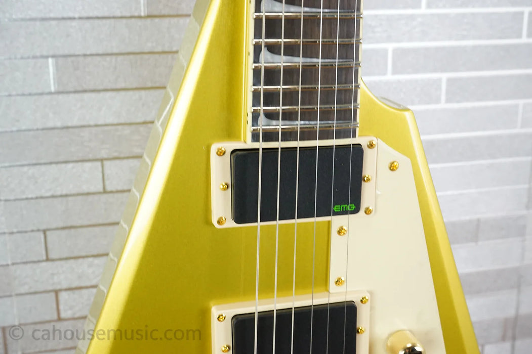 ESP LTD KH-V Kirk Hammett Signature - Metallic Gold