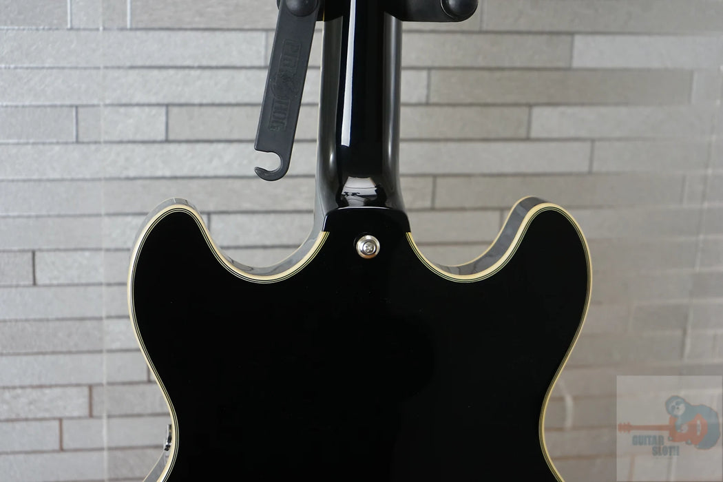 D'Angelico Premier DC Semi-Hollow Double Cutaway - Solid Black