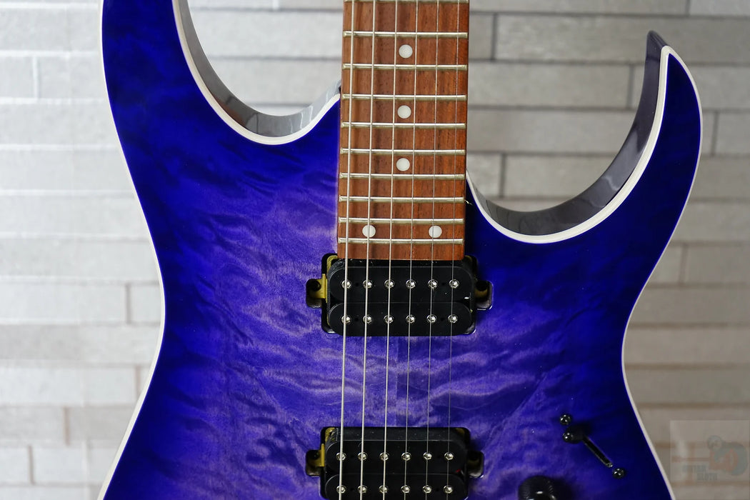 Ibanez RG421QM-CBB Standard - Cerulean Blue Burst