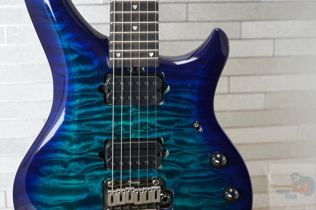 Sterling MAJ200X QM John Petrucci Signature Majesty DiMarzio - Cerulean Paradise