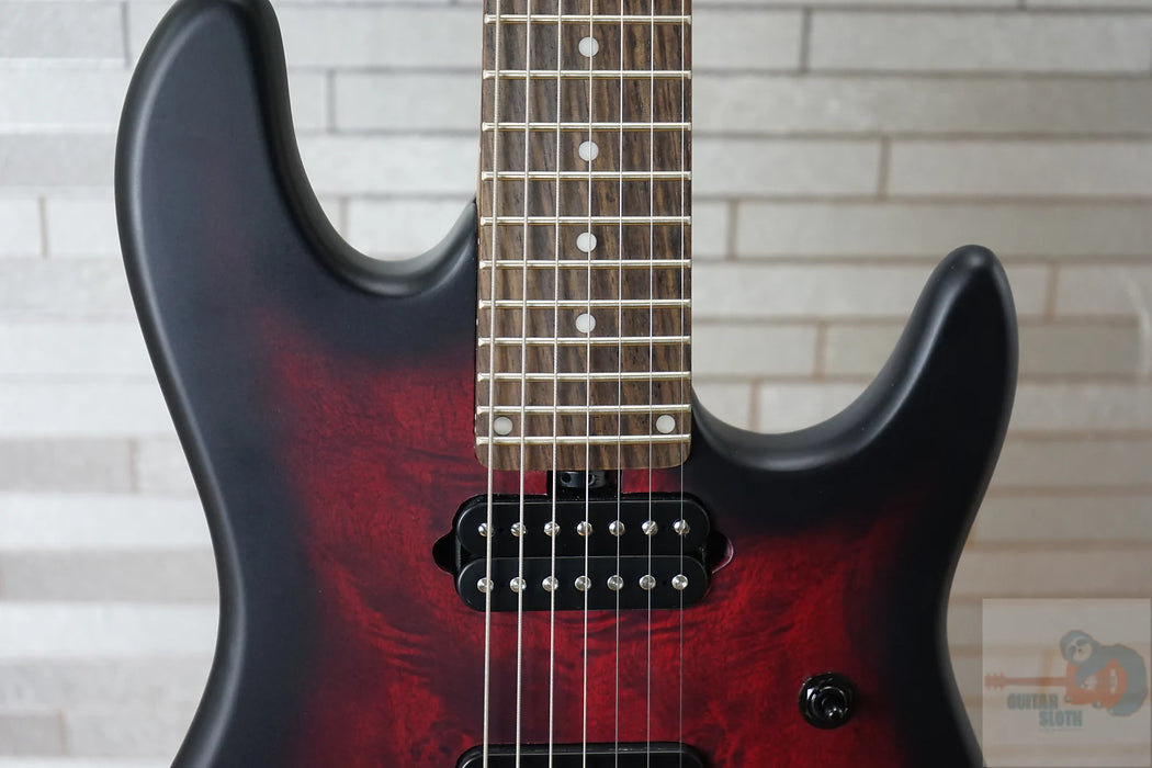 Sterling Jason Richardson Signature 7-String Cutlass - Dark Scarlet Burst Satin w/ Optional Gig Bag