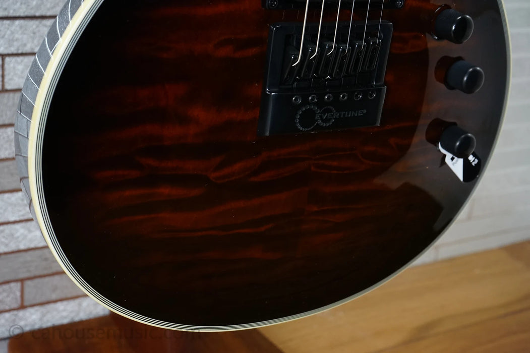 ESP LTD EC-1000 Evertune QM - Dark Brown Sunburst
