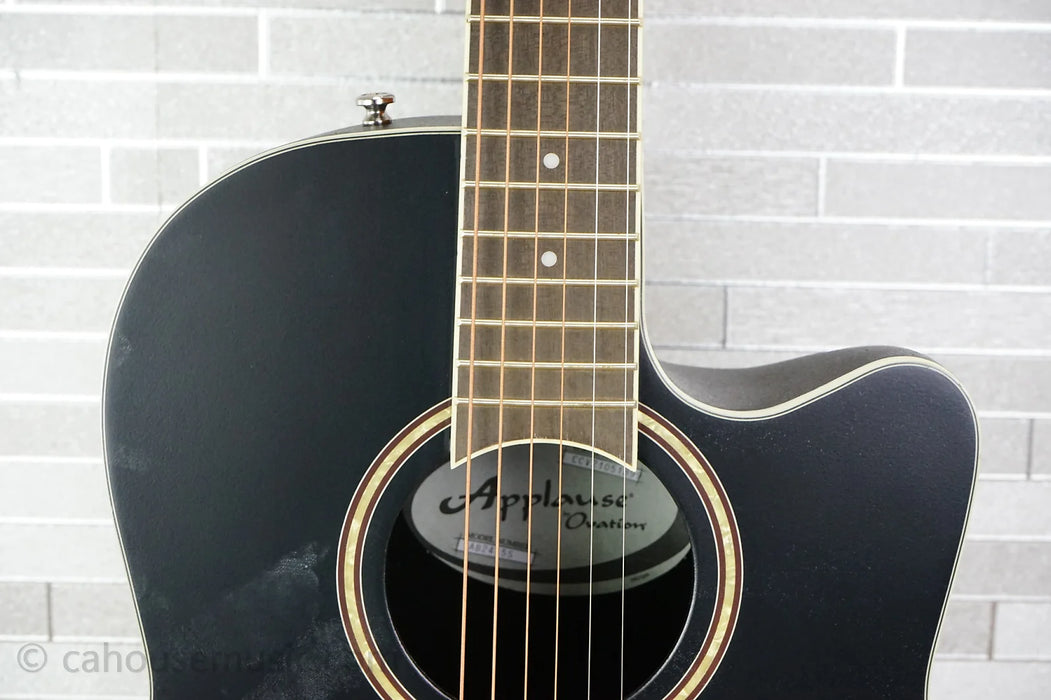 Ovation AB24-5S Applause Standard Mid-Depth Acoustic Guitar - Black Satin