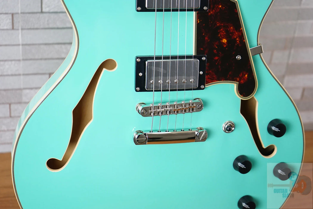 D'Angelico Premier DC Semi-Hollow Double Cutaway - Surf Green