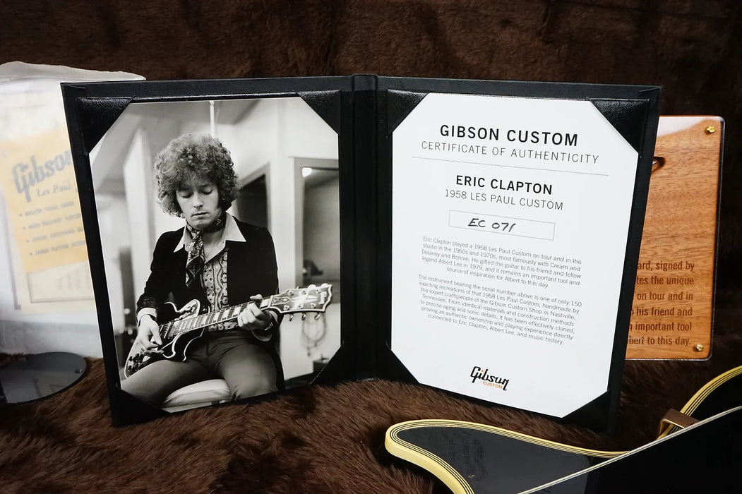Gibson Custom Shop Murphy Lab Eric Clapton Signature '58 Les Paul Custom Reissue Relic - Ebony