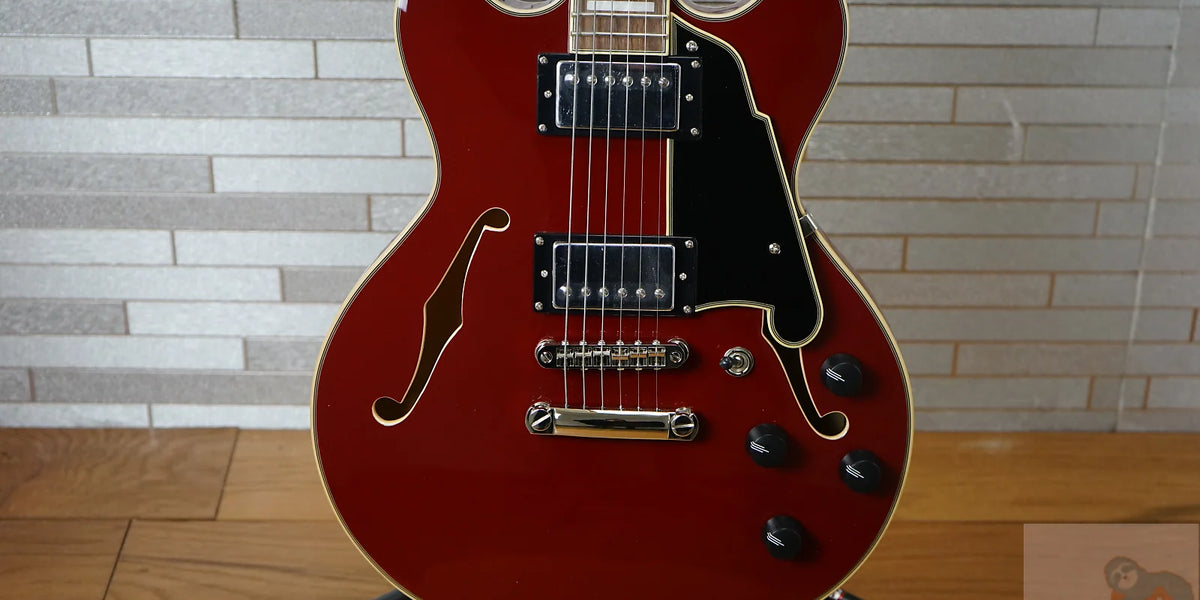 D'Angelico Premier Mini DC with Walnut Fretboard - Burnt Red