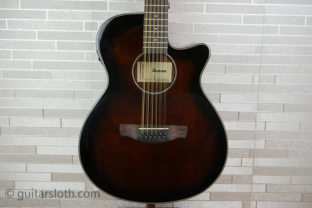 Ibanez AEG5012-DVH 12-String - Dark Violin Sunburst High Gloss