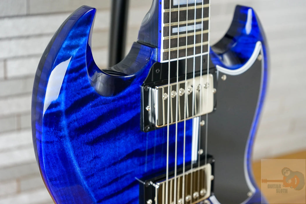 Gibson Custom Shop SG Figured Top Blue Widow Gloss