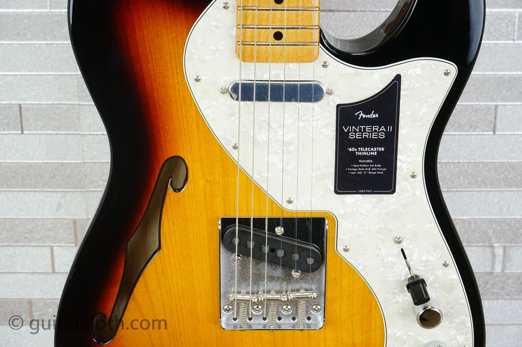 Fender Vintera II '60s Telecaster Thinline with Maple Fretboard - 3-Color Sunburst