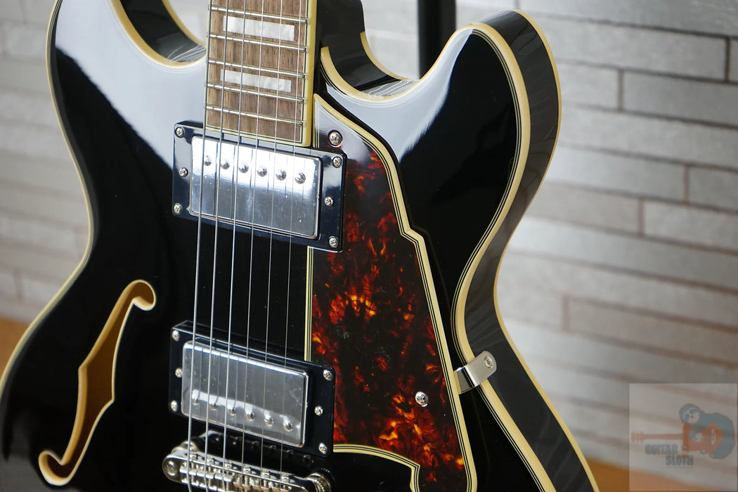 D'Angelico Premier Mini DC with Walnut Fretboard - Black