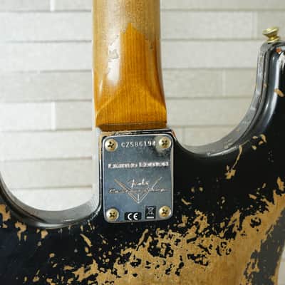 Fender Custom Shop 2025 LTD Roasted Bighead 1966 Stratocaster Super Heavy Relic - Aged Black