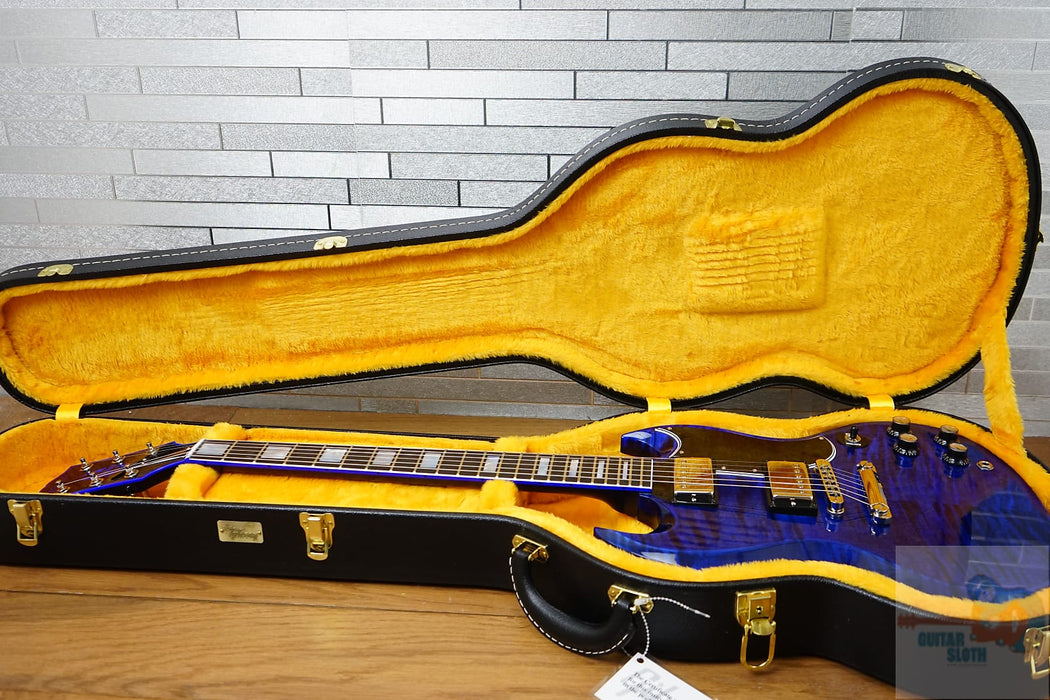 Gibson Custom Shop SG Figured Top Blue Widow Gloss
