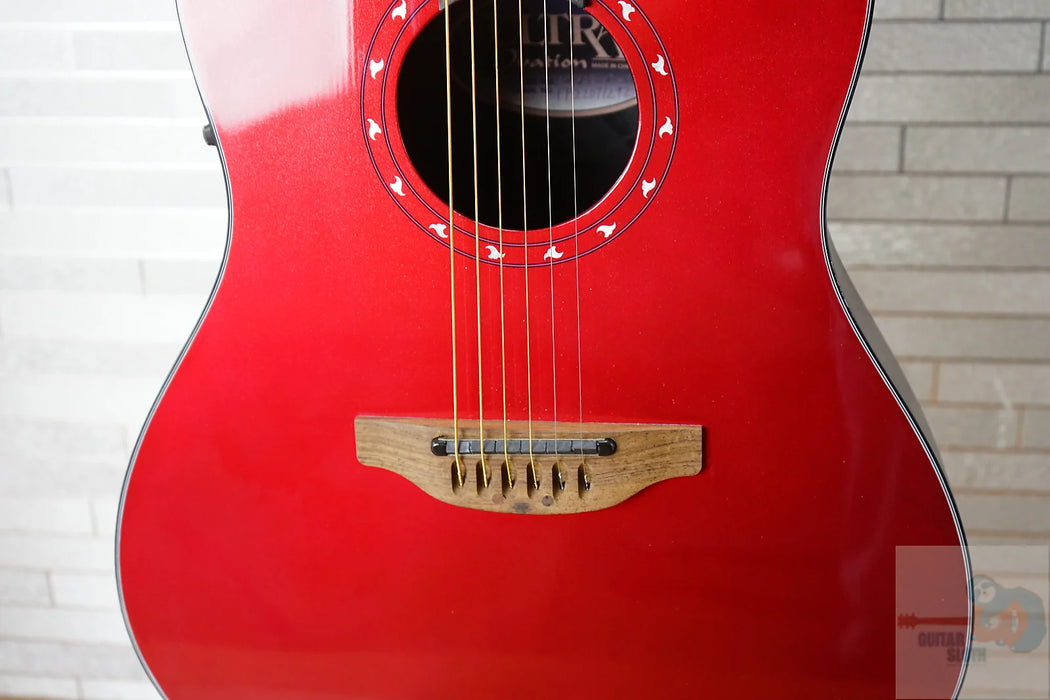 Ovation 1516 Ultra Series Mid-Depth Acoustic-Electric Guitar - Vampira Red