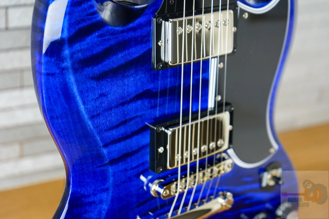 Gibson Custom Shop SG Figured Top Blue Widow Gloss