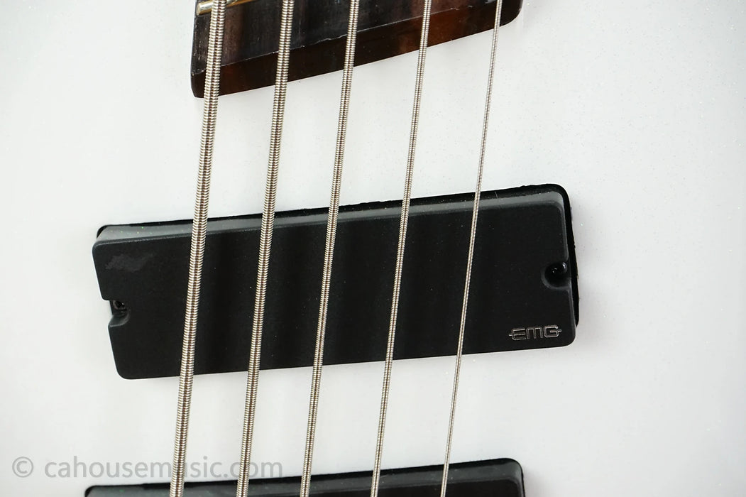 Spector NS Dimension 5 - White Sparkle Gloss