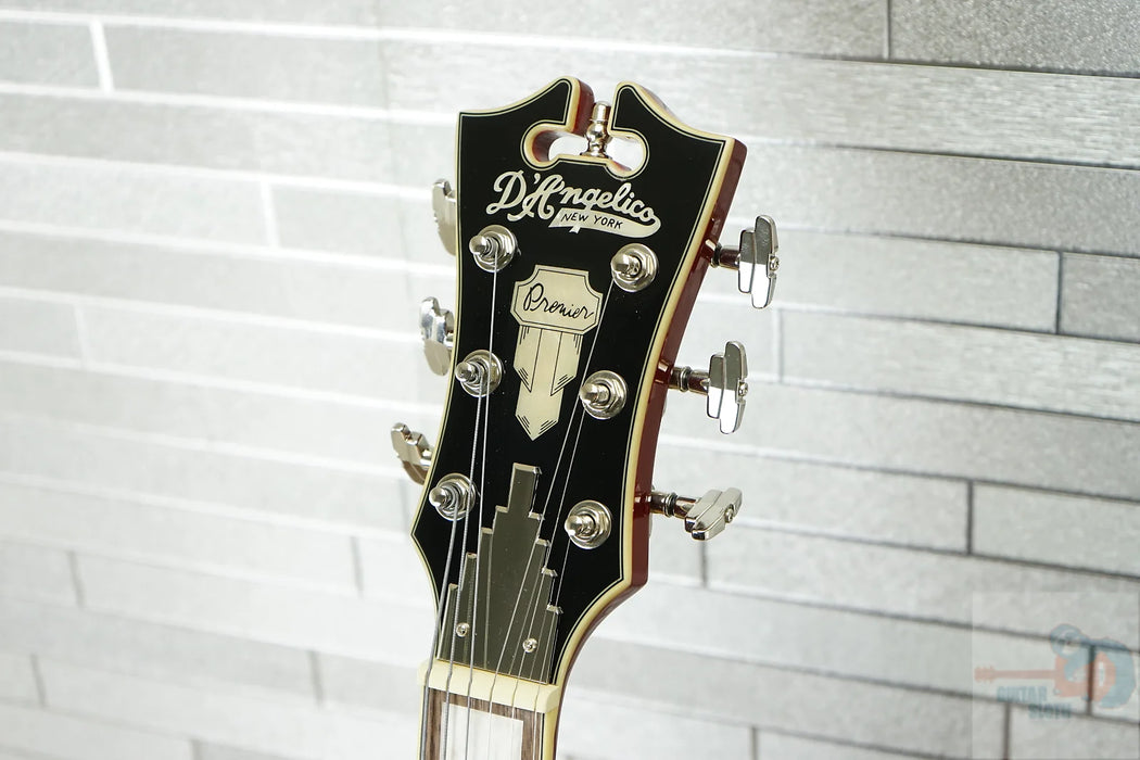 D'Angelico Premier Mini DC with Walnut Fretboard - Burnt Red