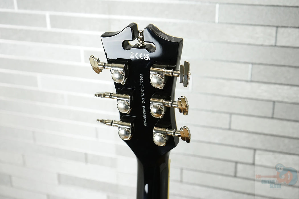 D'Angelico Premier Mini DC with Walnut Fretboard - Black