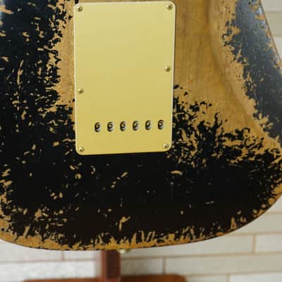 Fender Custom Shop 2025 LTD Roasted Bighead 1966 Stratocaster Super Heavy Relic - Aged Black